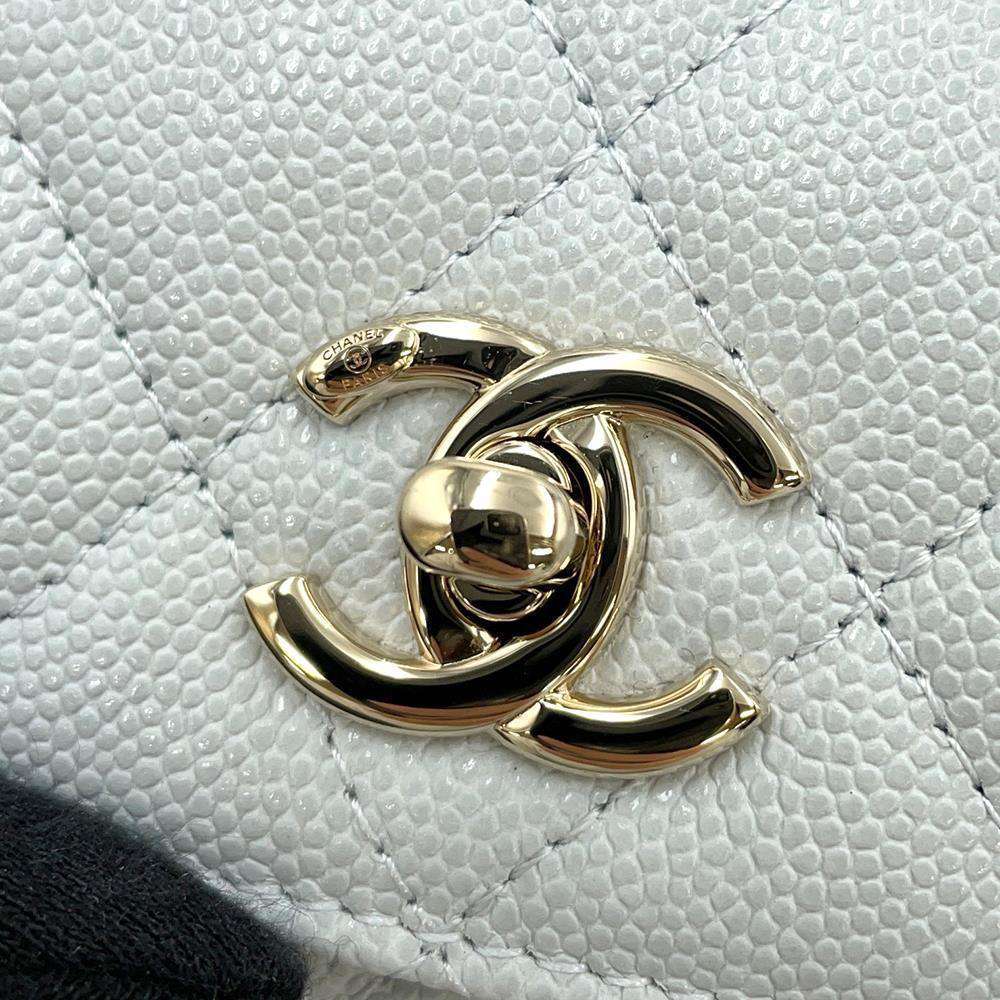CHANEL Coco Handle ChainShoulder Light BlueAP4245 Caviar Leather Size micro