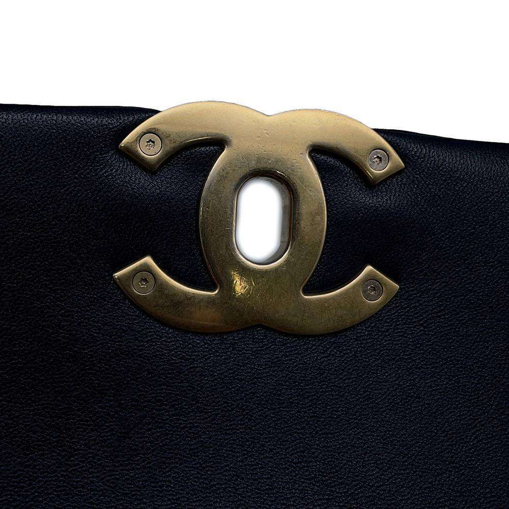 CHANEL CHANEL 19 ChainShoulder Bag NavyAS1161 Lambskin Size Large
