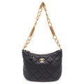 CHANEL Matelasse Hobo Shoulder Bag BlackAS4220 Lambskin