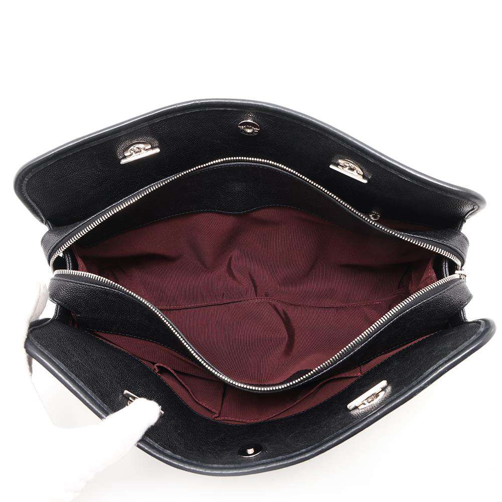 CHANEL French Riviera ChainShoulder Bag Black Caviar Leather