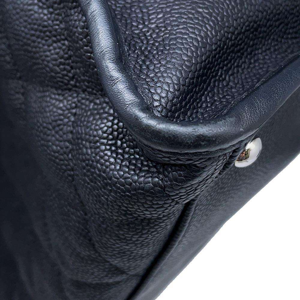 CHANEL French Riviera ChainShoulder Bag Black Caviar Leather