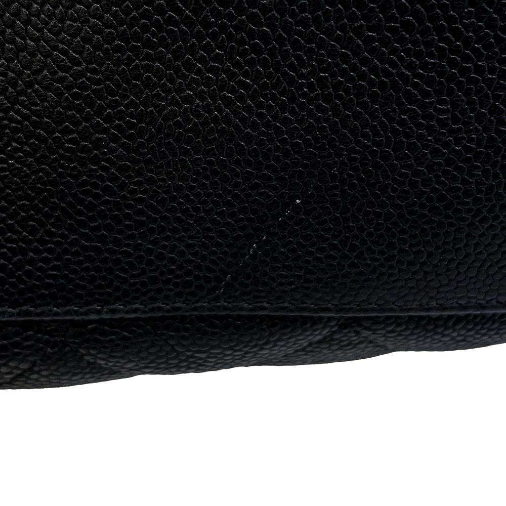 CHANEL French Riviera ChainShoulder Bag Black Caviar Leather