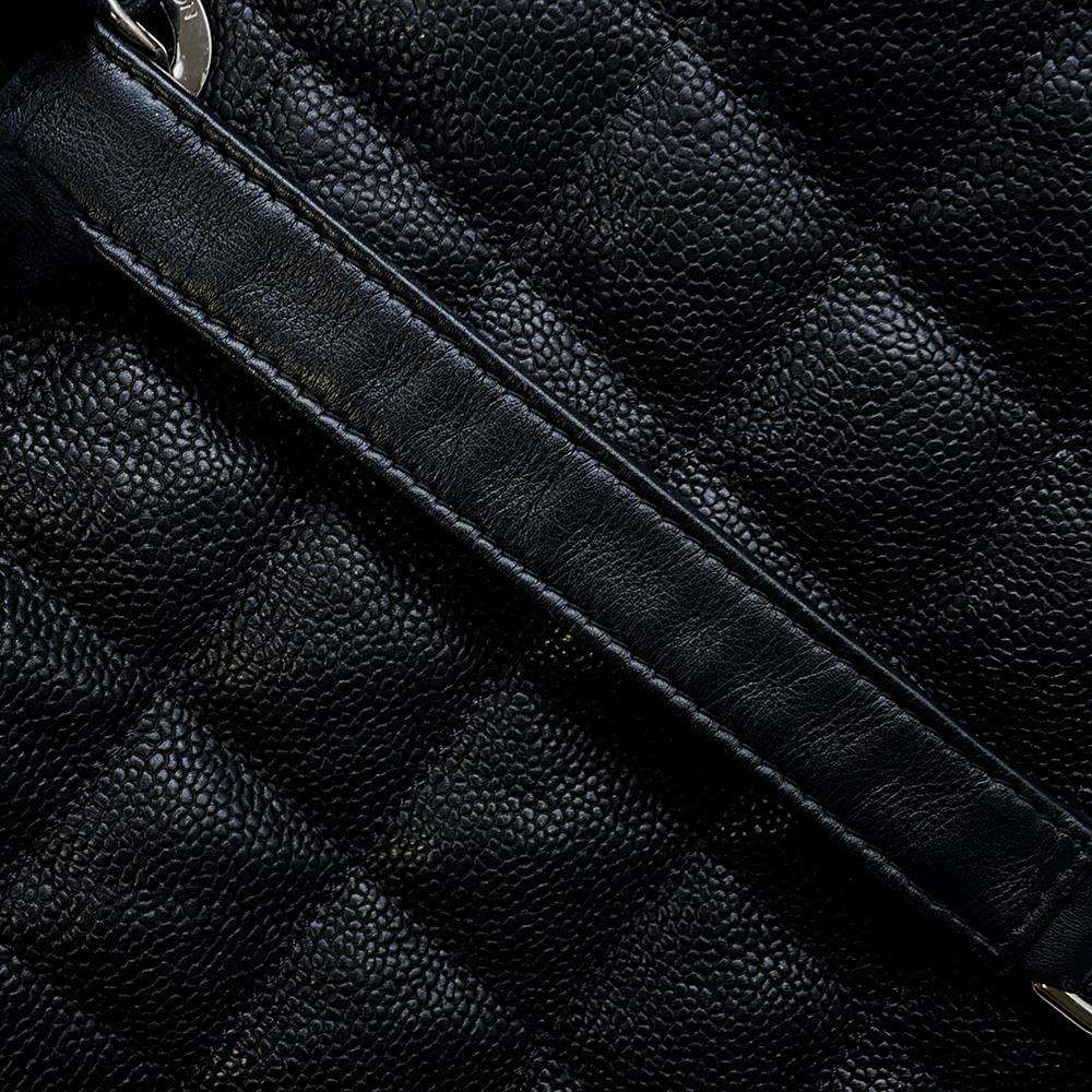 CHANEL French Riviera ChainShoulder Bag Black Caviar Leather
