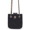 CHANEL Matelasse Mini Pochette ChainShoulder Bag BlackAP2547 Lambskin