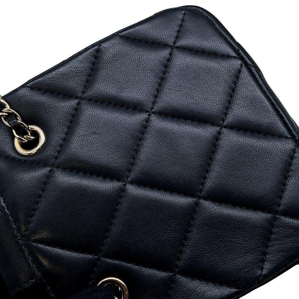 CHANEL Matelasse Mini Pochette ChainShoulder Bag BlackAP2547 Lambskin