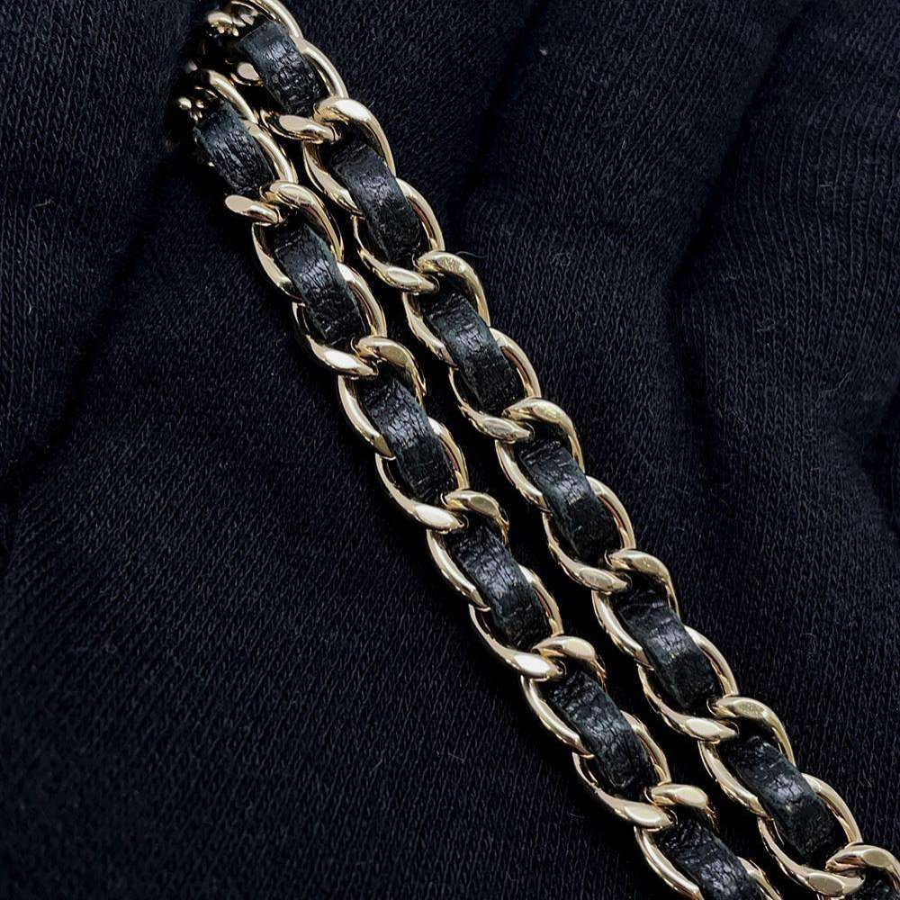 CHANEL Matelasse Mini Pochette ChainShoulder Bag BlackAP2547 Lambskin