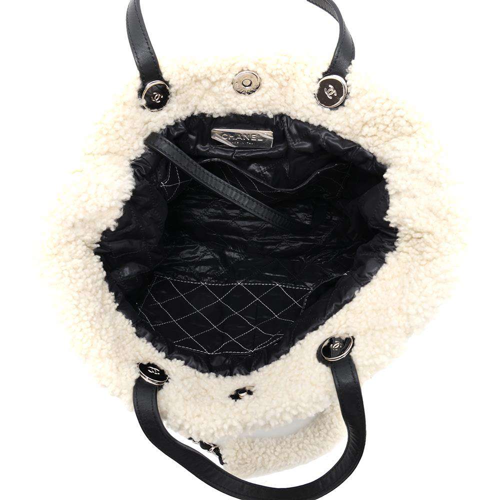 CHANEL Coco Neige 2WAY Shoulder Bag IvoryAS0981 Mouton Leather