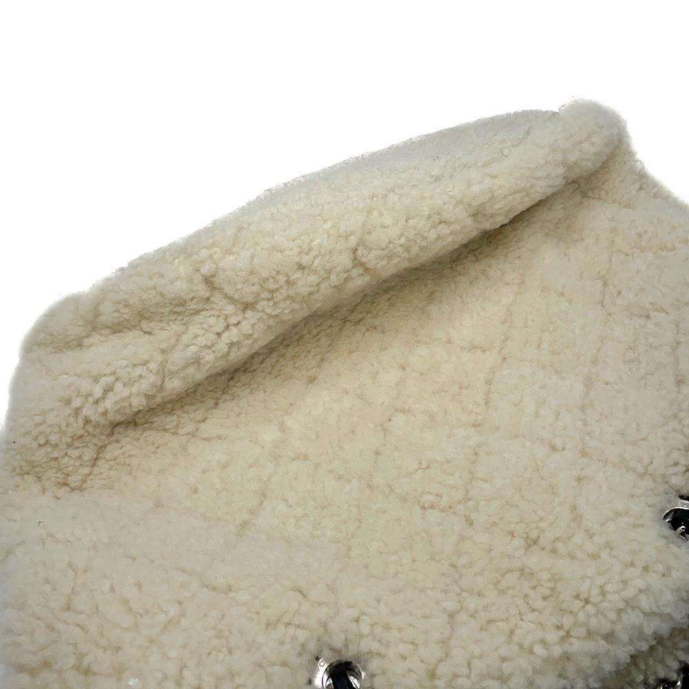 CHANEL Coco Neige 2WAY Shoulder Bag IvoryAS0981 Mouton Leather