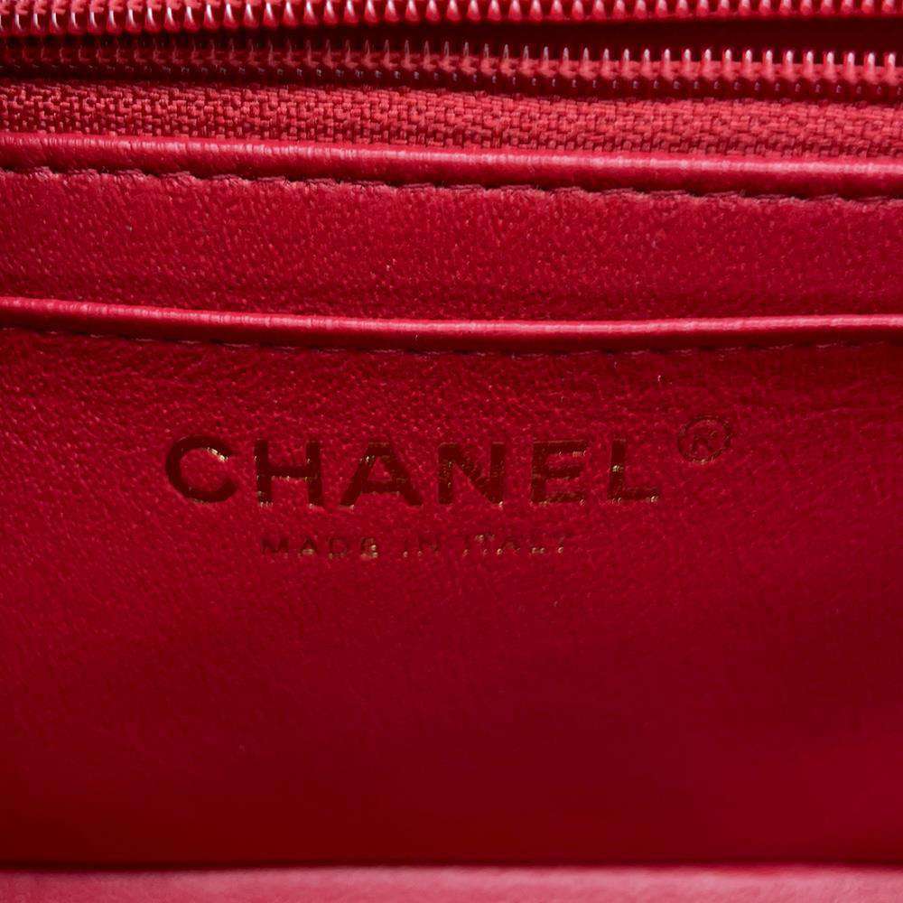 CHANEL Matelasse Top Handle ChainShoulder Bag RedAS2431 Lambskin