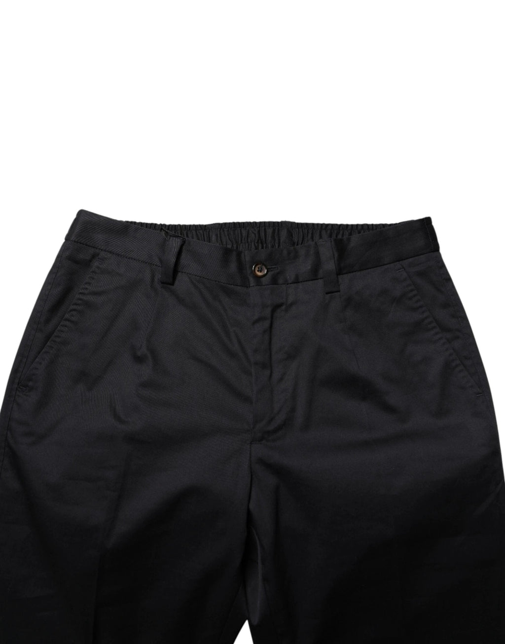 Dolce & Gabbana Dark Blue Cotton Skinny Dress Trouser Pants