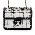 CHANEL Tweed Shoulder Bag Black/WhiteAS2495 Tweed Calf Leather