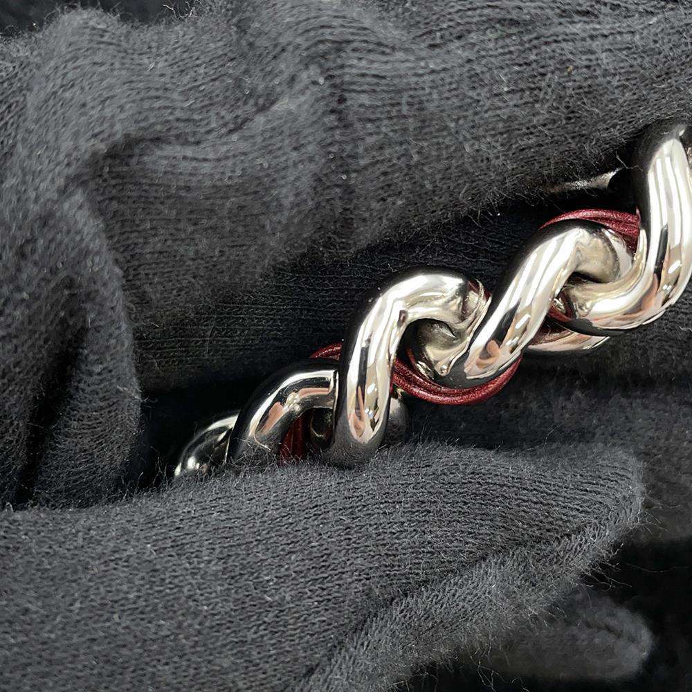 CHANEL Embroidery One Shoulder Bag Black/RedA57519 Wool  Calf Leather