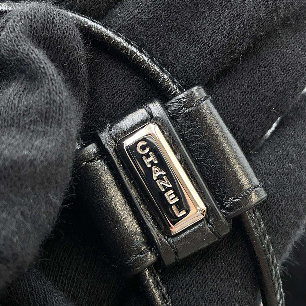 CHANEL Embroidery One Shoulder Bag Black/RedA57519 Wool  Calf Leather