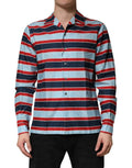 Dolce & Gabbana Multicolor Stripes Cotton Men Button Down Shirt