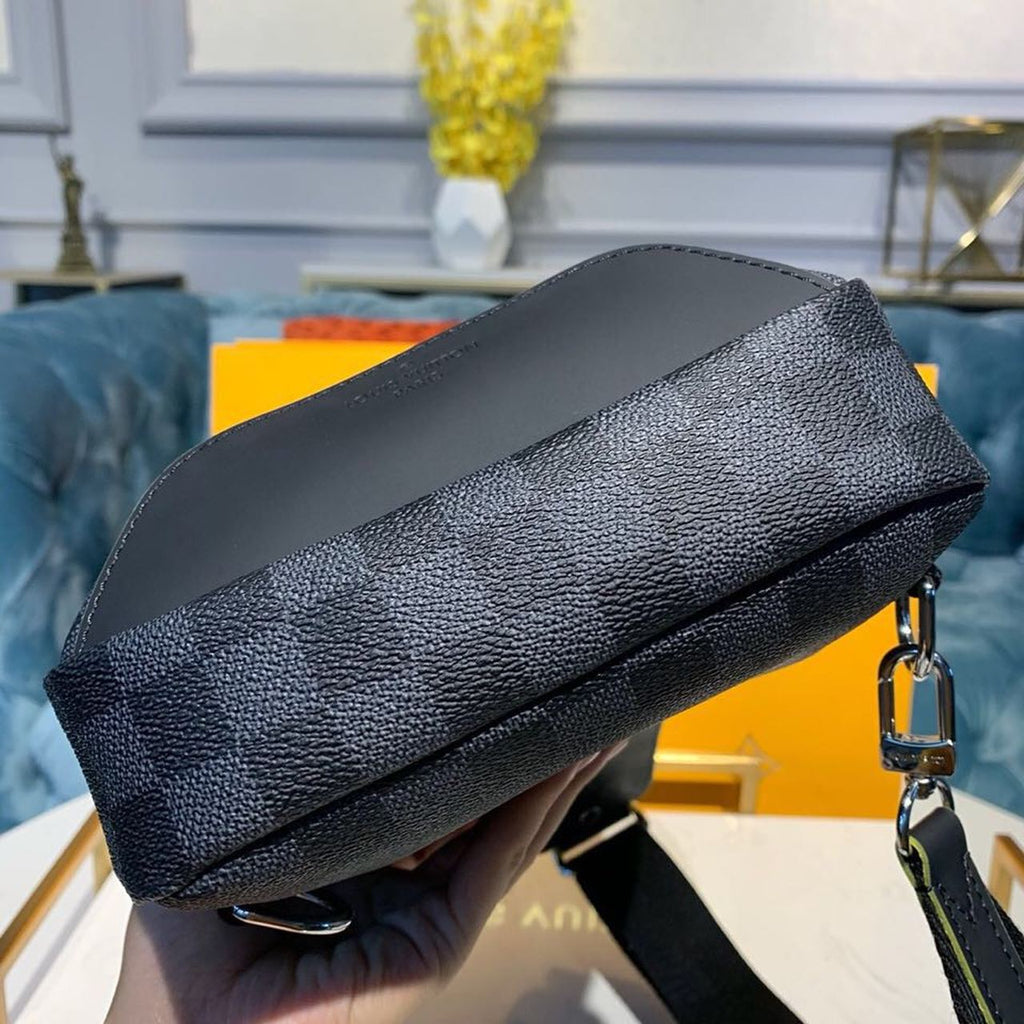Louis Vuitton Avenue Sling Bag Damier Graphite Canvas Yellow For Men, Bags, Crossbody Bags 12.2in/31cm Louis Vuitton N42424