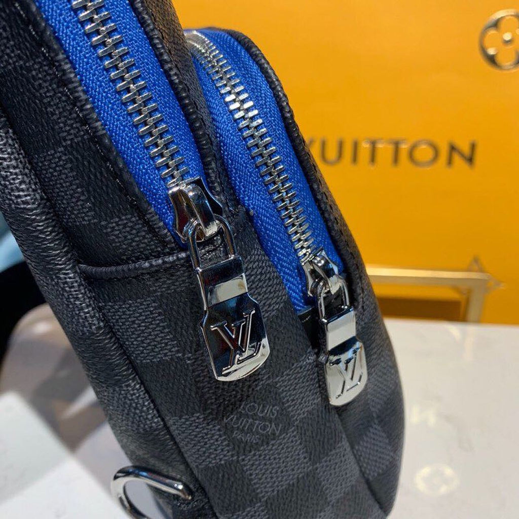 Louis Vuitton Avenue Sling Bag Damier Graphite Canvas Blue For Men, Bags, Crossbody Bags 12.2in/31cm Louis Vuitton N40008