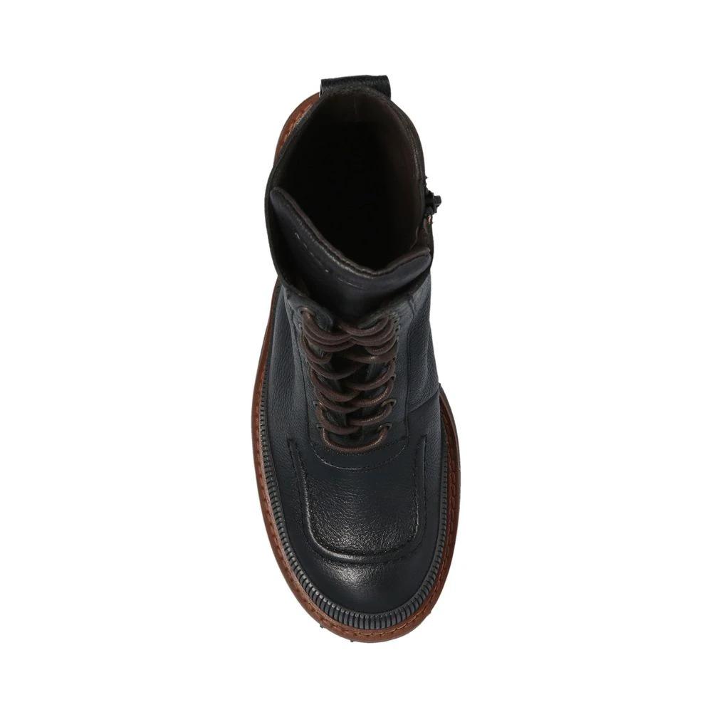 See By Chloé Black Calfskin Lace-Up Boots