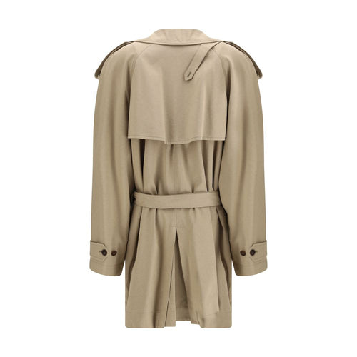 Balenciaga Beige Cotton Trench Women's Coat