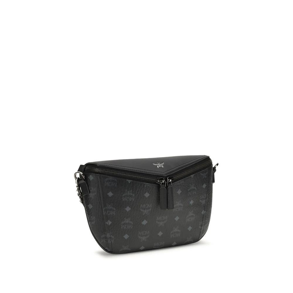 MCM Black Calf Leather Bos Taurus Shoulder Bag