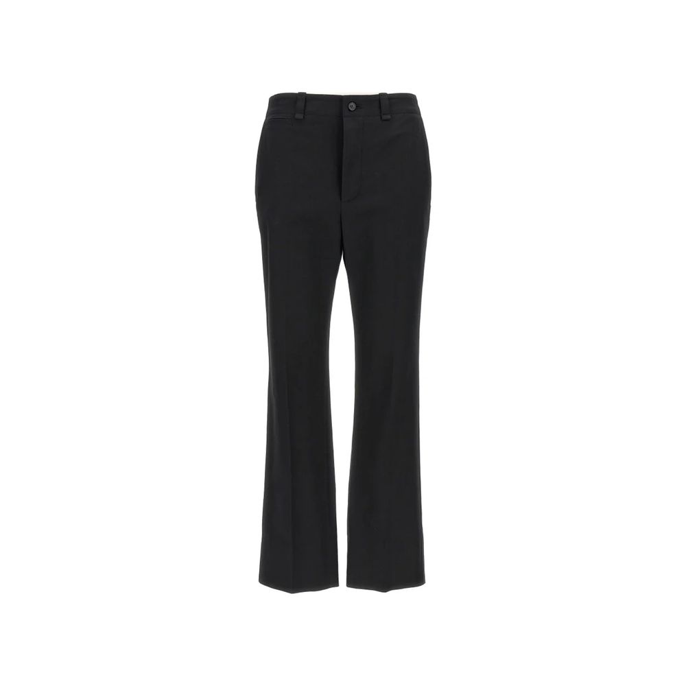 Saint Laurent Black Cotton Casual Women's Pants