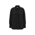Saint Laurent Black Cotton Dress Women's Shirt