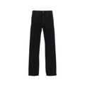 Saint Laurent Black Cotton Relaxed Fit Women's Jeans