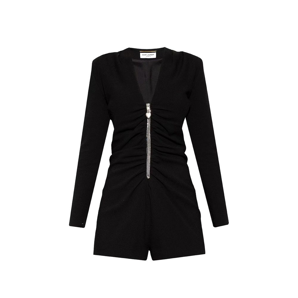 Saint Laurent Black Acetate Women's Jumpsuit