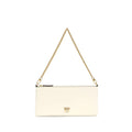 PINKO White Calf Leather Bos Taurus Shoulder Bag