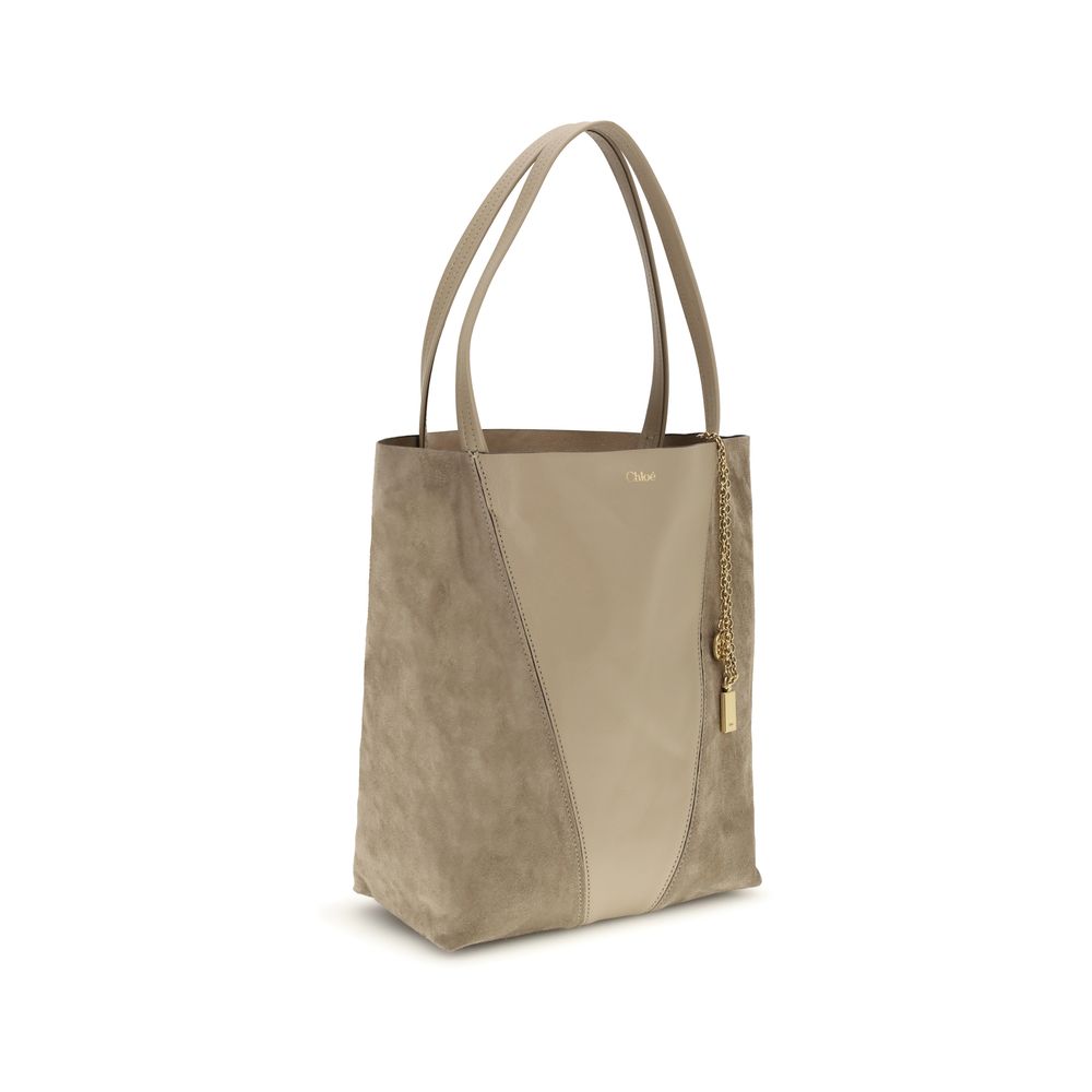 Chloé Beige Calf Leather Bos Taurus Shoulder Women's Bag