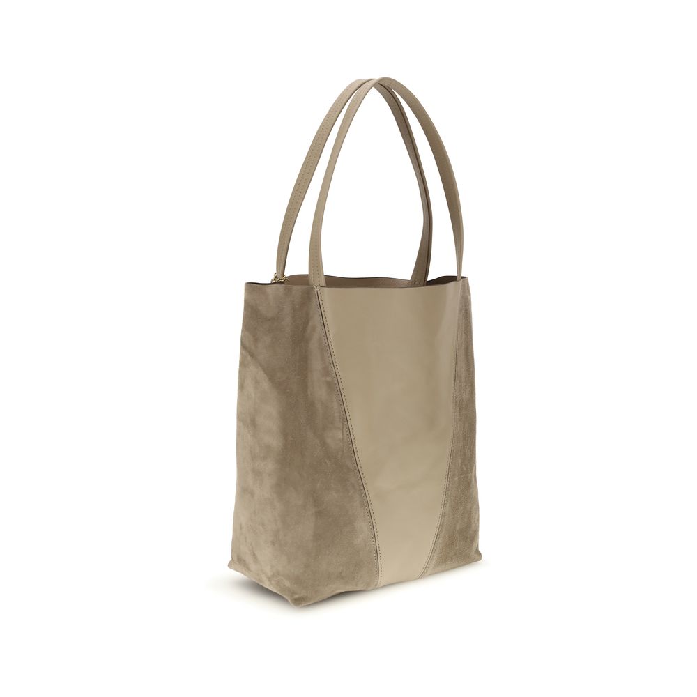 Chloé Beige Calf Leather Bos Taurus Shoulder Women's Bag