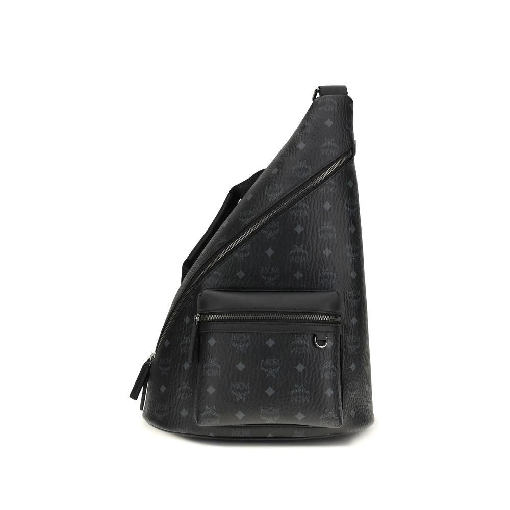 MCM Black Fabric Backpack