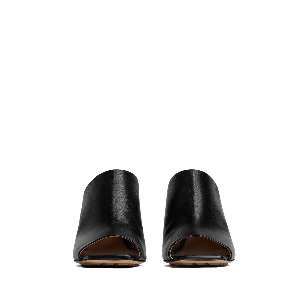 Bottega Veneta Black Lamb Leather Women's Mules