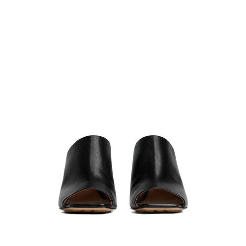 Bottega Veneta Black Lamb Leather Women's Mules