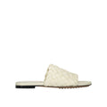 Bottega Veneta White Lamb Leather Women's Mules