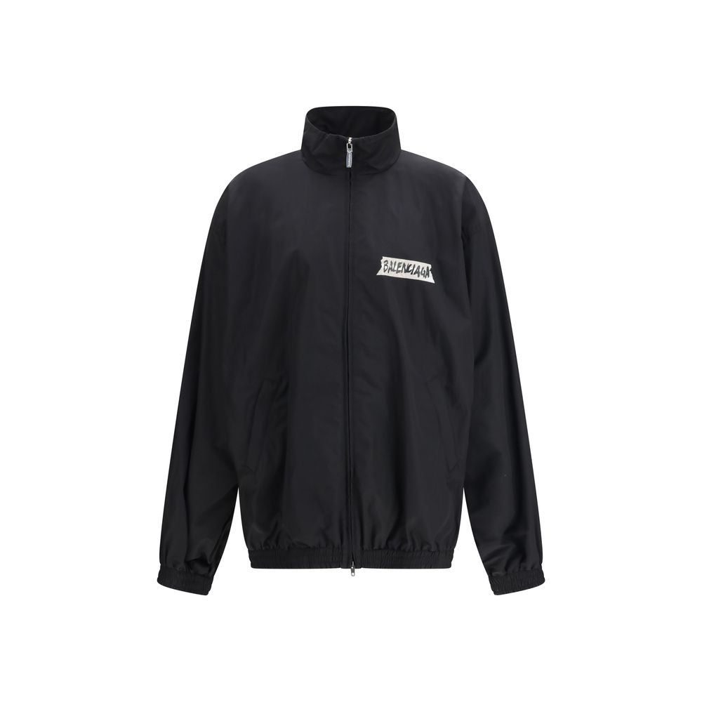 Balenciaga Black Cotton Shell Men's Jacket