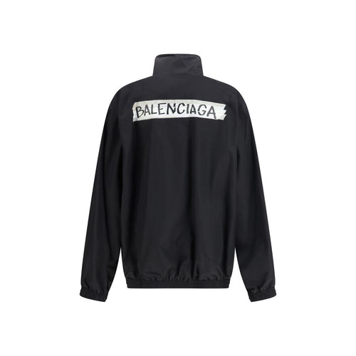 Balenciaga Black Cotton Shell Men's Jacket