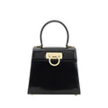 Ferragamo Black Calf Leather Bos Taurus Handbag