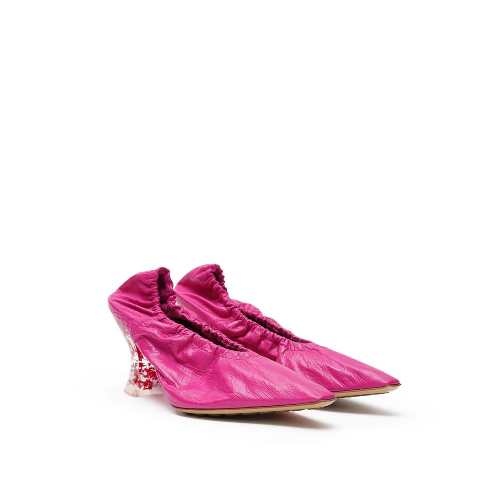 Bottega Veneta Fuchsia Leather Women's Slippers