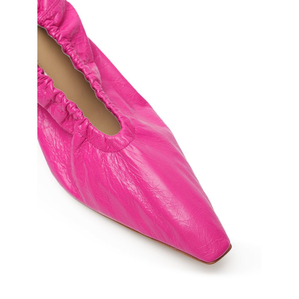 Bottega Veneta Fuchsia Leather Women's Slippers