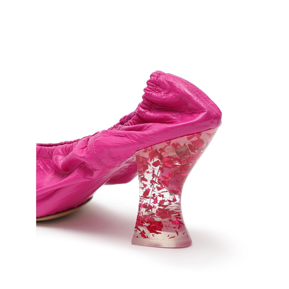 Bottega Veneta Fuchsia Leather Women's Slippers