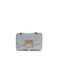 PINKO Blue Calf Leather Bos Taurus Shoulder Bag