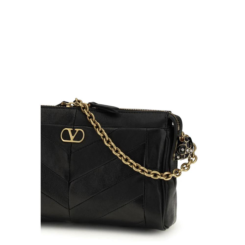 Valentino Garavani Black Lamb Ovis Aries Aries Shoulder Bag