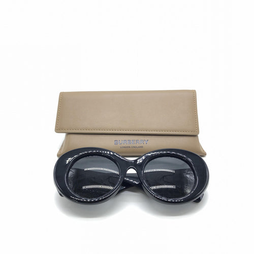 Burberry Black Oversized Round Women's Sunglasses