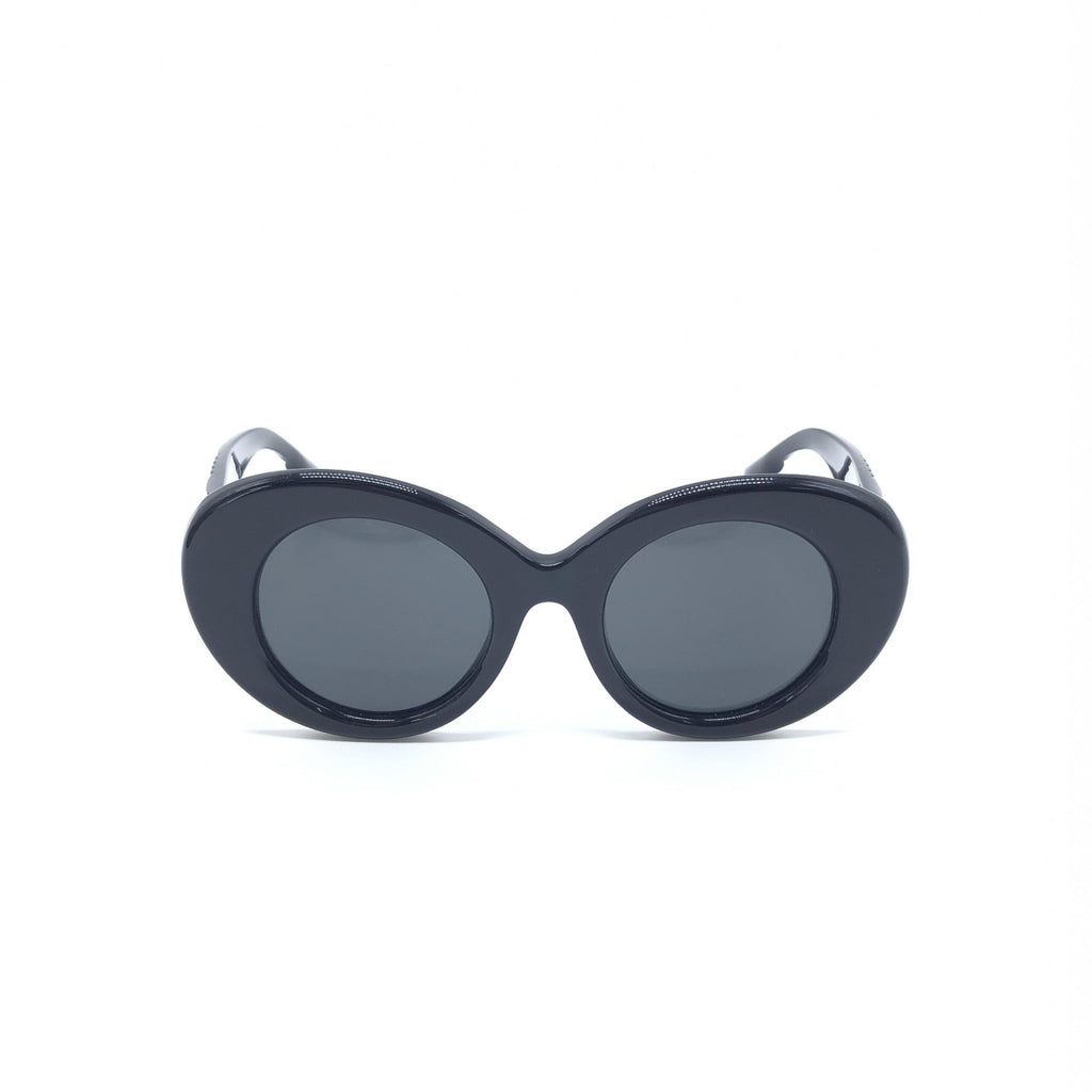 Burberry Black Oversized Round Women's Sunglasses