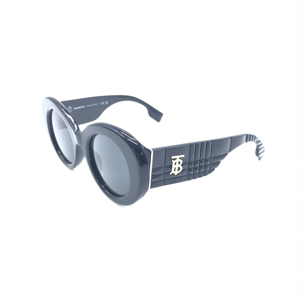Burberry Black Oversized Round Women's Sunglasses