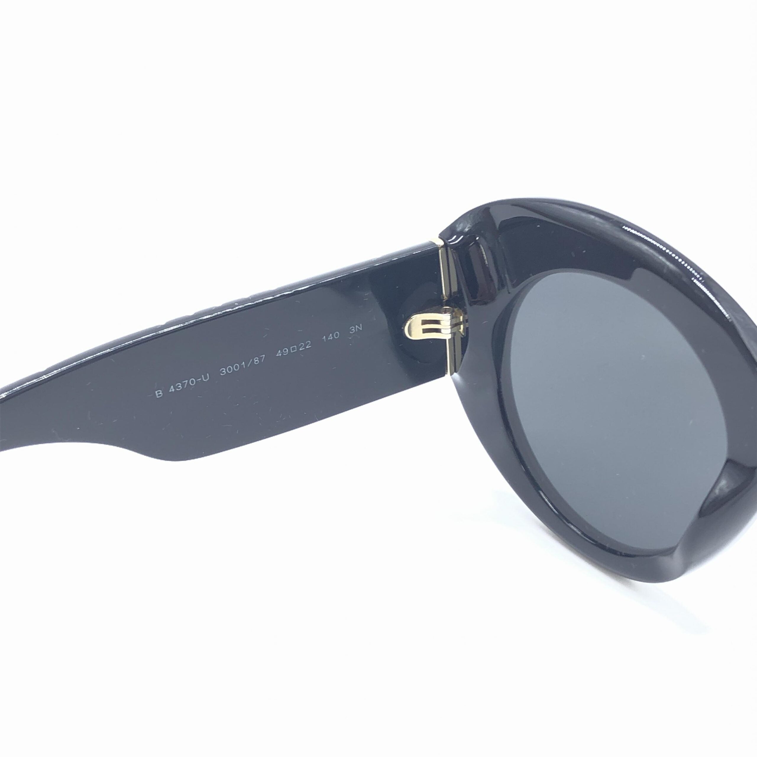 Burberry Black Oversized Round Women's Sunglasses