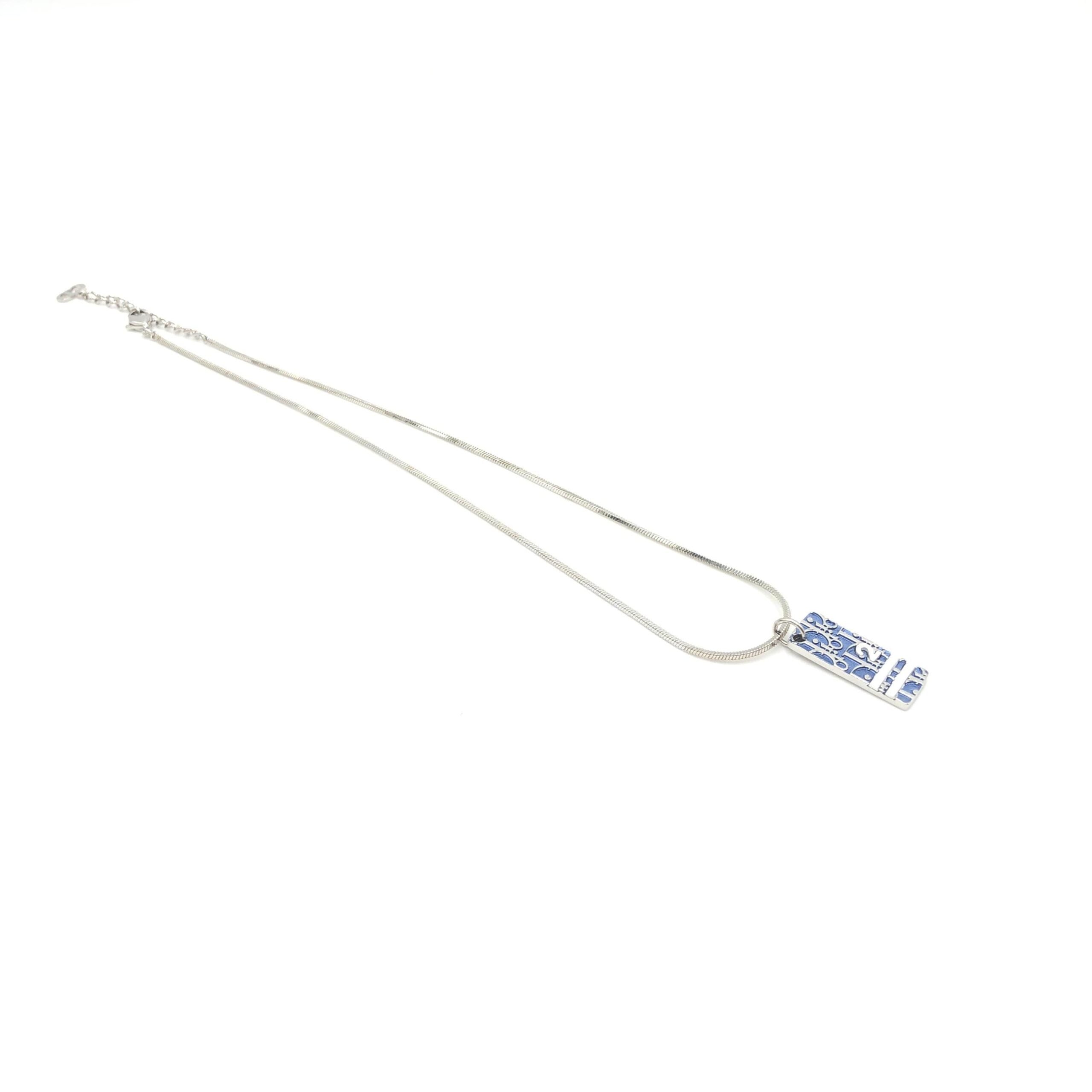 Christian Dior Blue Trotter Pendant Women's Necklace (Pre-Owned)