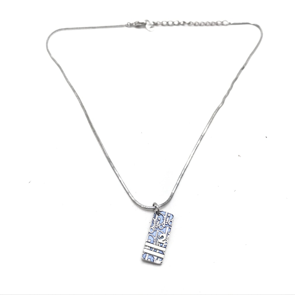 Christian Dior Blue Trotter Pendant Women's Necklace (Pre-Owned)