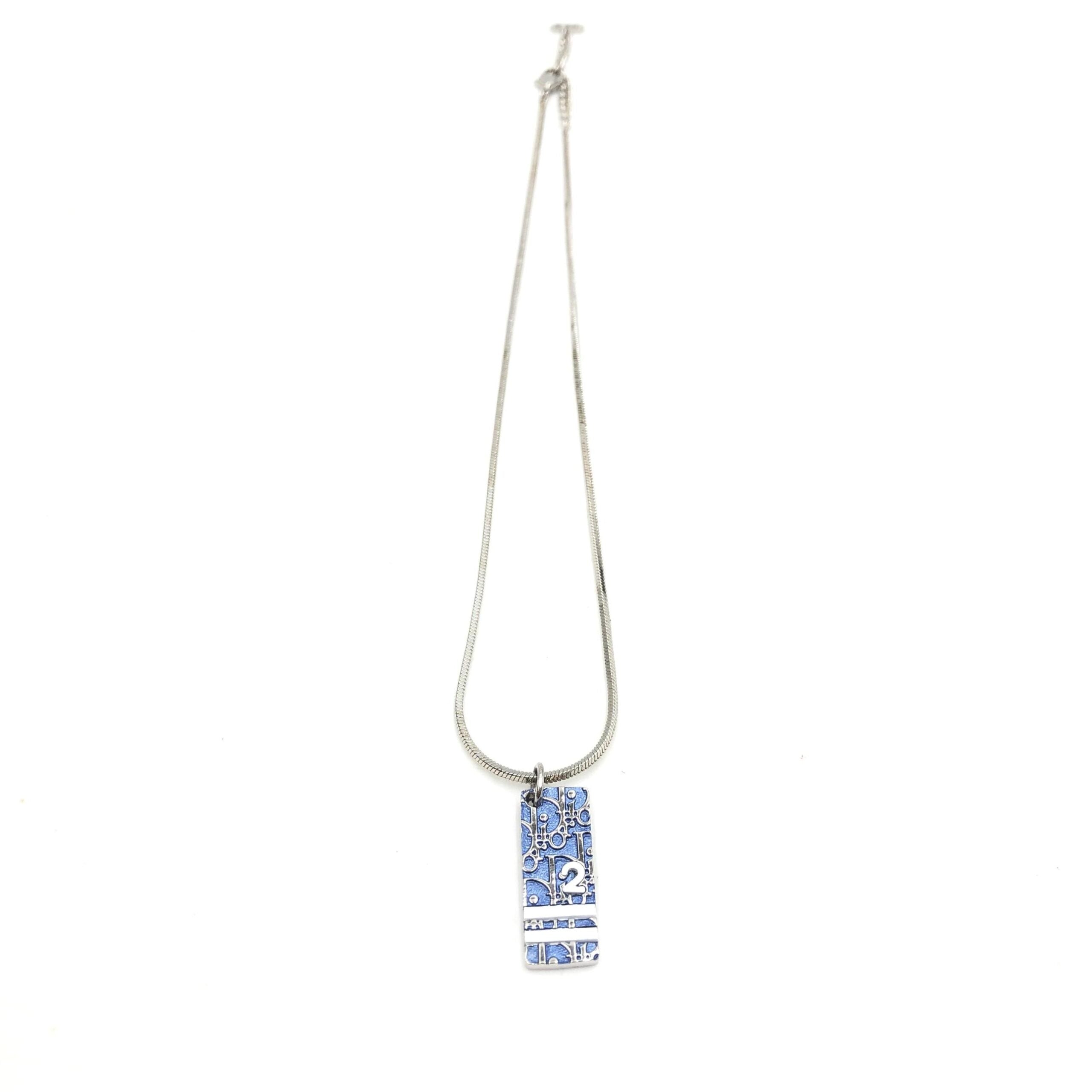 Christian Dior Blue Trotter Pendant Women's Necklace (Pre-Owned)