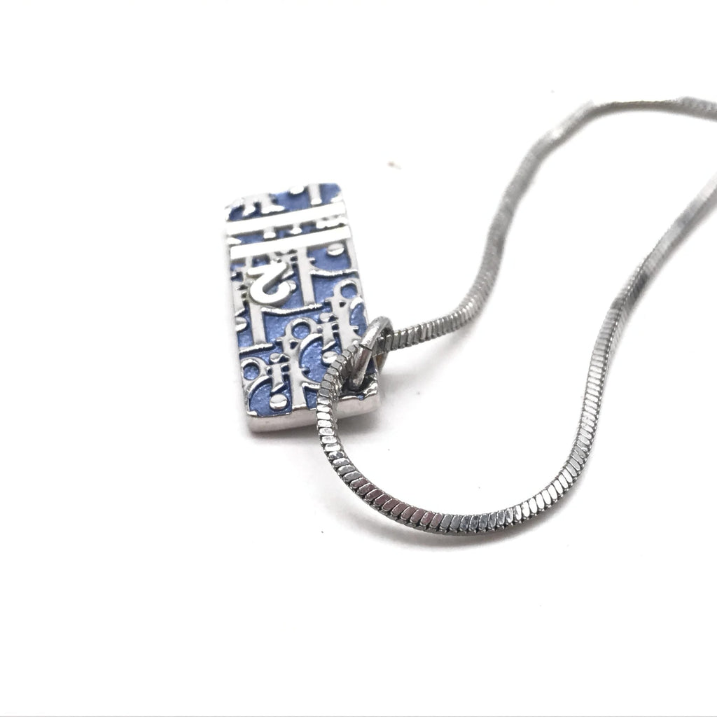 Christian Dior Blue Trotter Pendant Women's Necklace (Pre-Owned)